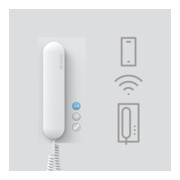 Siedle&Söhne Téléphone d’entrée blanc IQ HTS-3
