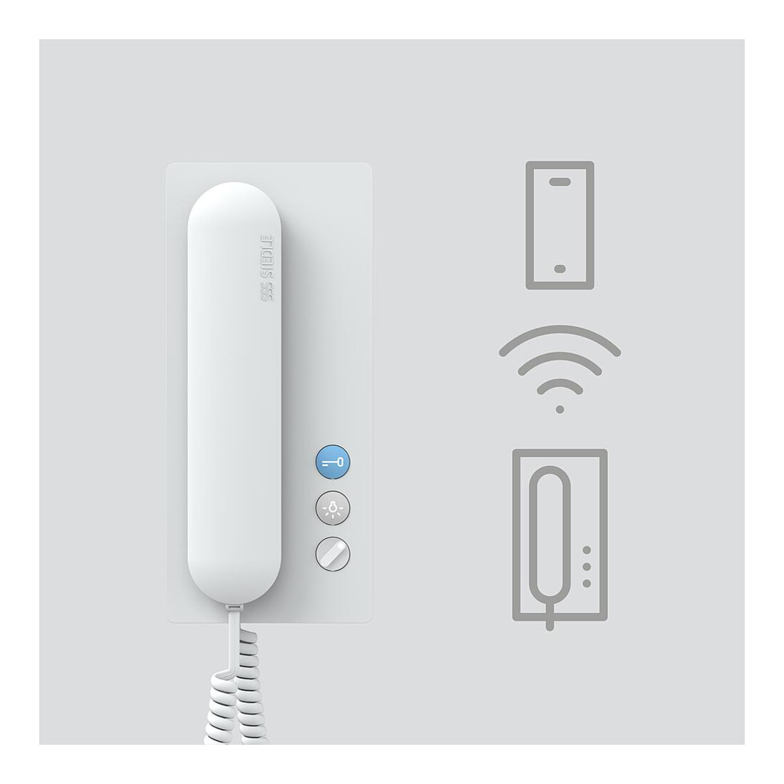 Siedle&Söhne Téléphone d’entrée blanc IQ HTS