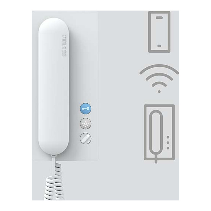 Siedle&Söhne Téléphone d’entrée blanc IQ HTS