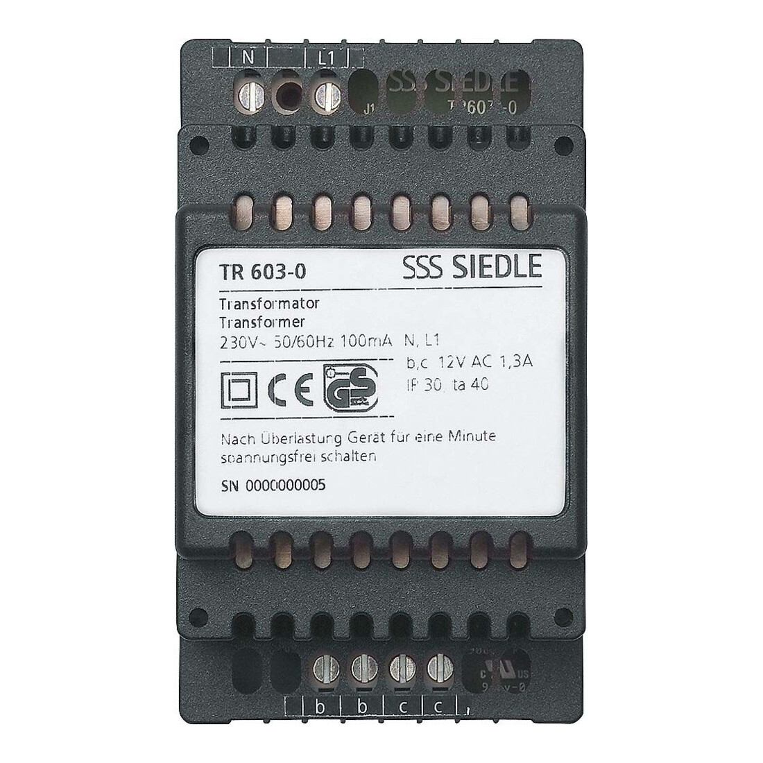 Siedle&Söhne Transformateur TR 603-0
