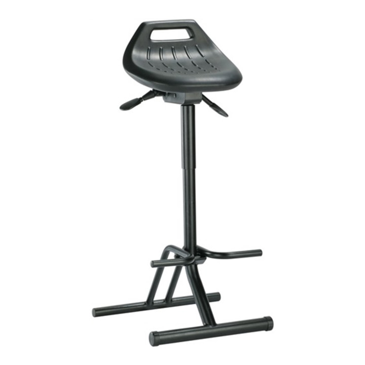 Siège assis-debout mousse intégrale H. d'assise réglable 640-840 mm tube en acie