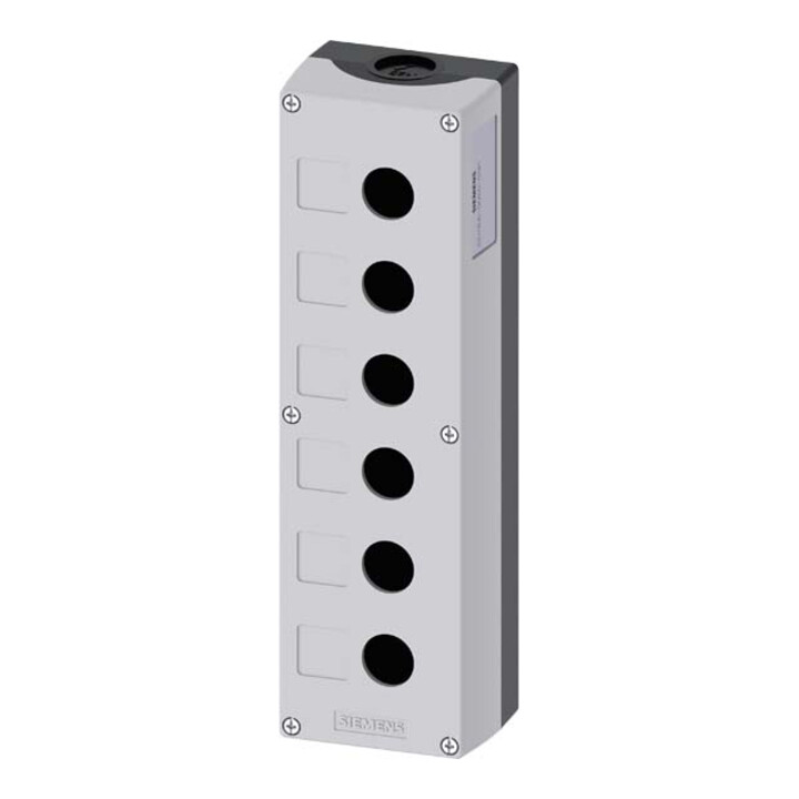 Siemens Boîtier industriel numérique pour dispositifs de commande 22 mm, rond 3SU1806-0AA00-0AB1