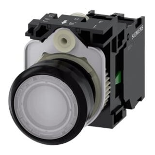 Siemens Bouton-poussoir 3SU1102-0AB60-1BA0 24VAC/DC 1S