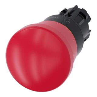 Siemens Bouton-poussoir à champignon numérique industriel d’arrêt d’urgence 22 mm, rond, rouge 3SU1000-1HA20-0AA0