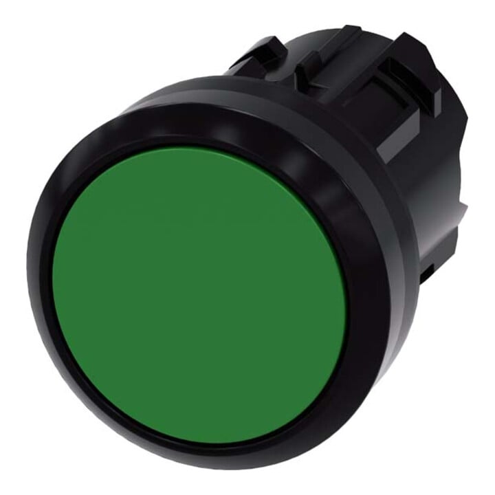 Siemens Dig.Industr. Drucktaster 22mm, rund, grün 3SU1000-0AB40-0AA0