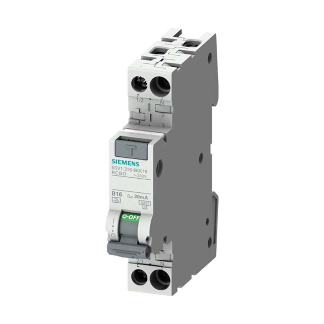 Siemens Dig.Industr. FI/LS-Schalter kompakt Typ A, 30mA, B10 5SV1316-6KK10