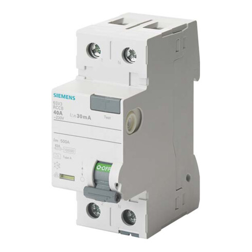Siemens Dig.Industr. FI-Schutzschalter Typ A, 30mA, 25A 5SV3312-6