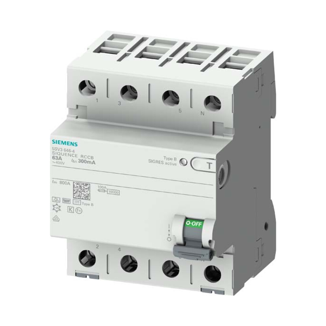 Siemens Dig.Industr. FI-Schutzschalter Typ B, 30mA, 40A 5SV3344-4