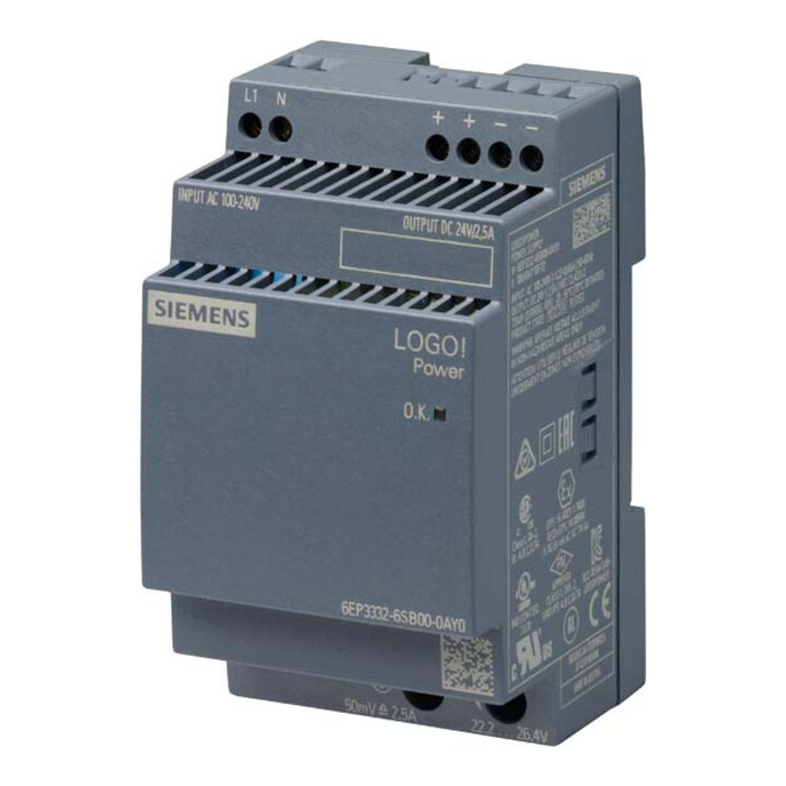 Siemens Dig.Industr. LOGO!POWER 24V/2, 5A 6EP3332-6SB00-0AY0