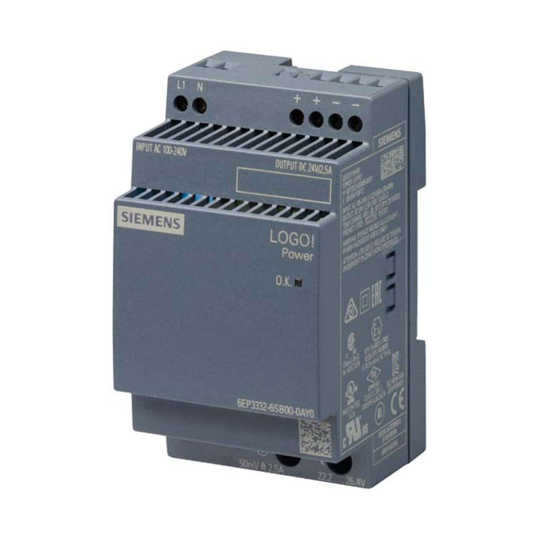 Siemens Dig.Industr. LOGO!POWER 24V/2, 5A 6EP3332-6SB00-0AY0