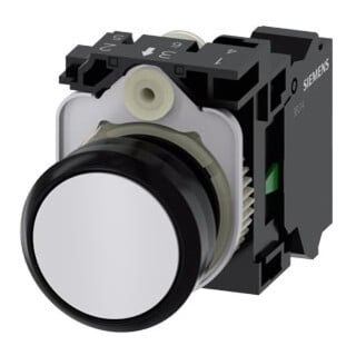 Siemens Drucktaster Druckknopf 1S 3SU1100-0AB60-3BA0 weiß 22mm rund