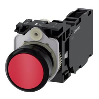 Siemens Drucktaster Druckknopf 3SU1100-0AB20-1FA0 22mm rot 1S+1Ö