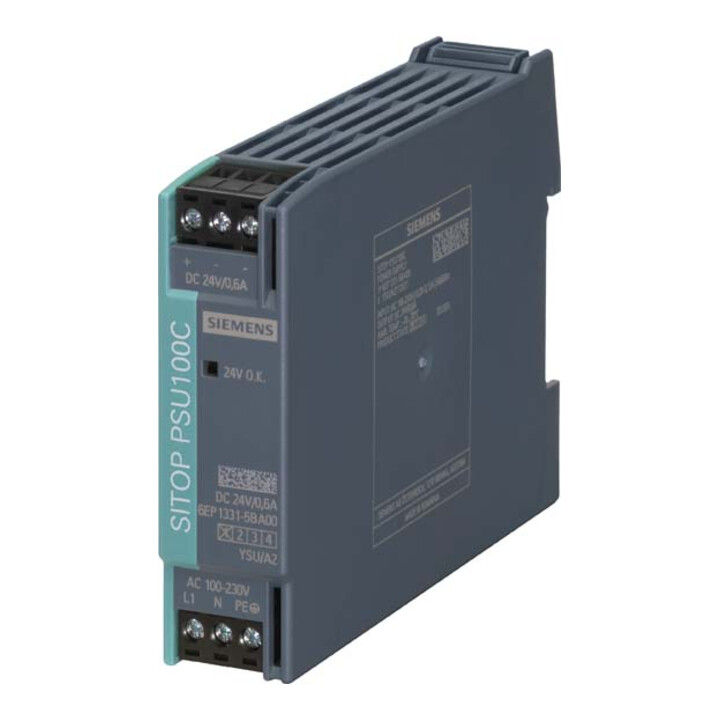 Siemens Indus.Sector Alimentation 1-ph, 24 V CC, 0,6 A, IP20 6EP1331-5BA00