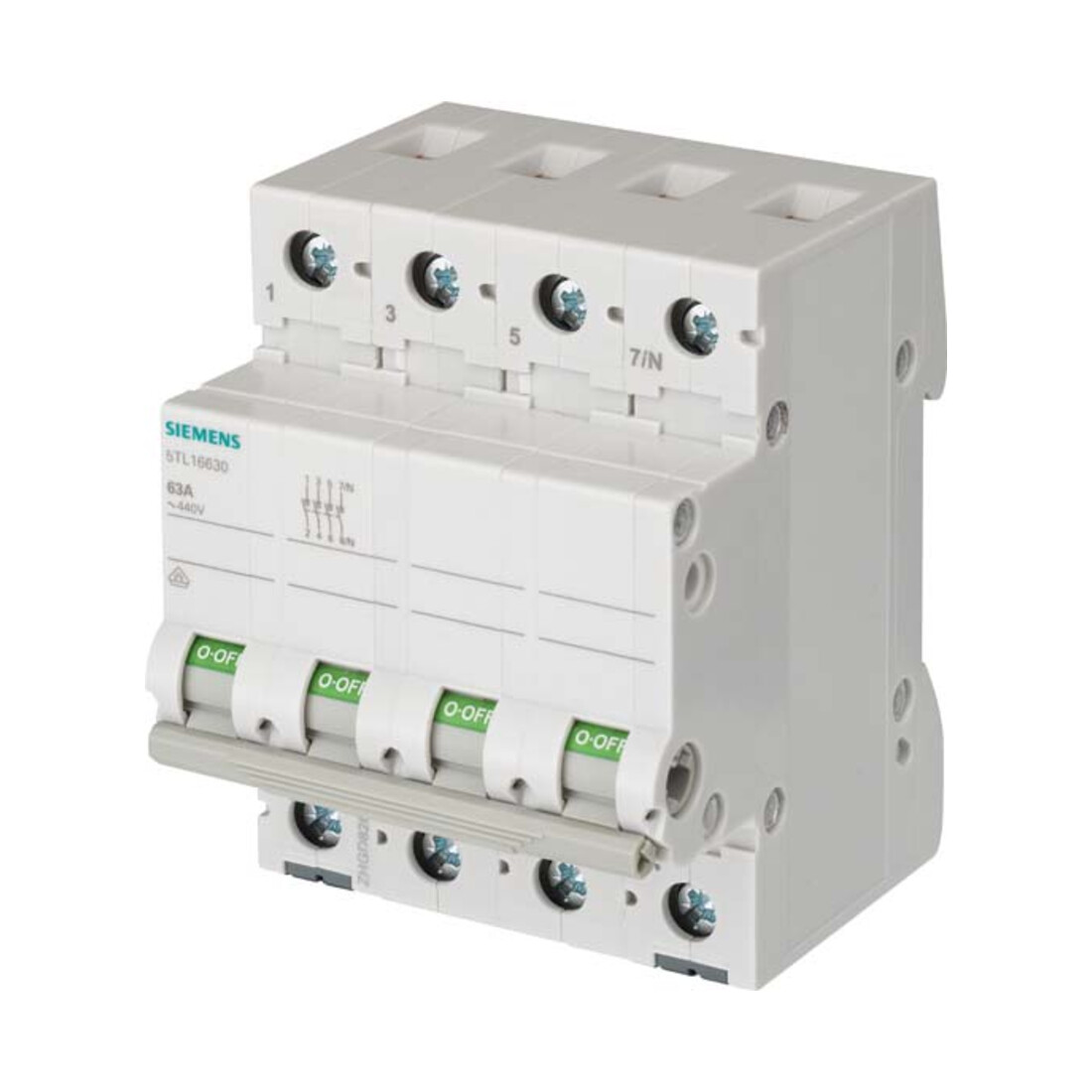 Siemens Indus.Sector Ausschalter 63A,3pol.+N 5TL1663-0