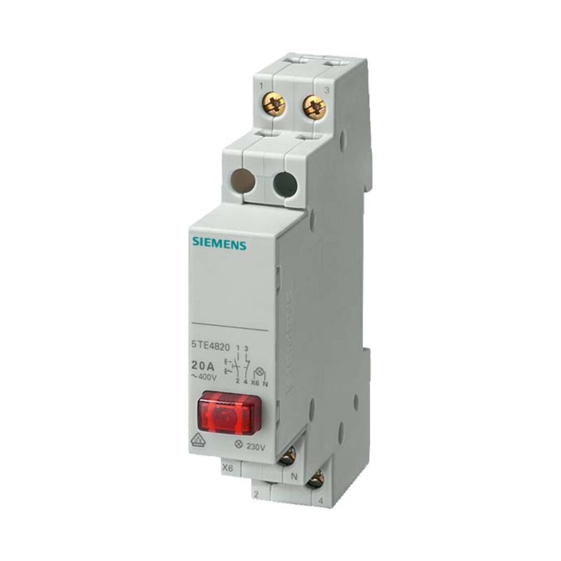 Siemens Indus.Sector Bouton-poussoir 1S,1Ö,20A,rouge,230V 5TE4820