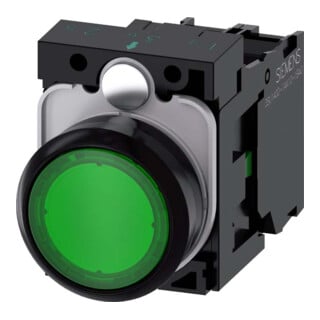 Siemens Indus.Sector Bouton-poussoir 1S, 24VAC/DC 3SU1102-0AB40-1BA0