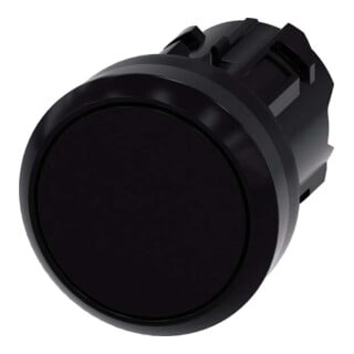 Siemens Indus.Sector Bouton-poussoir 22 mm, rond, noir 3SU1000-0AB10-0AA0