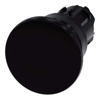 Siemens Indus.Sector Bouton-poussoir champignon 22 mm, rond, noir 3SU1000-1BD10-0AA0
