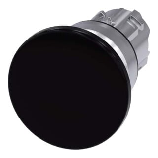 Siemens Indus.Sector Bouton-poussoir champignon 22 mm, rond, noir 3SU1050-1BD10-0AA0