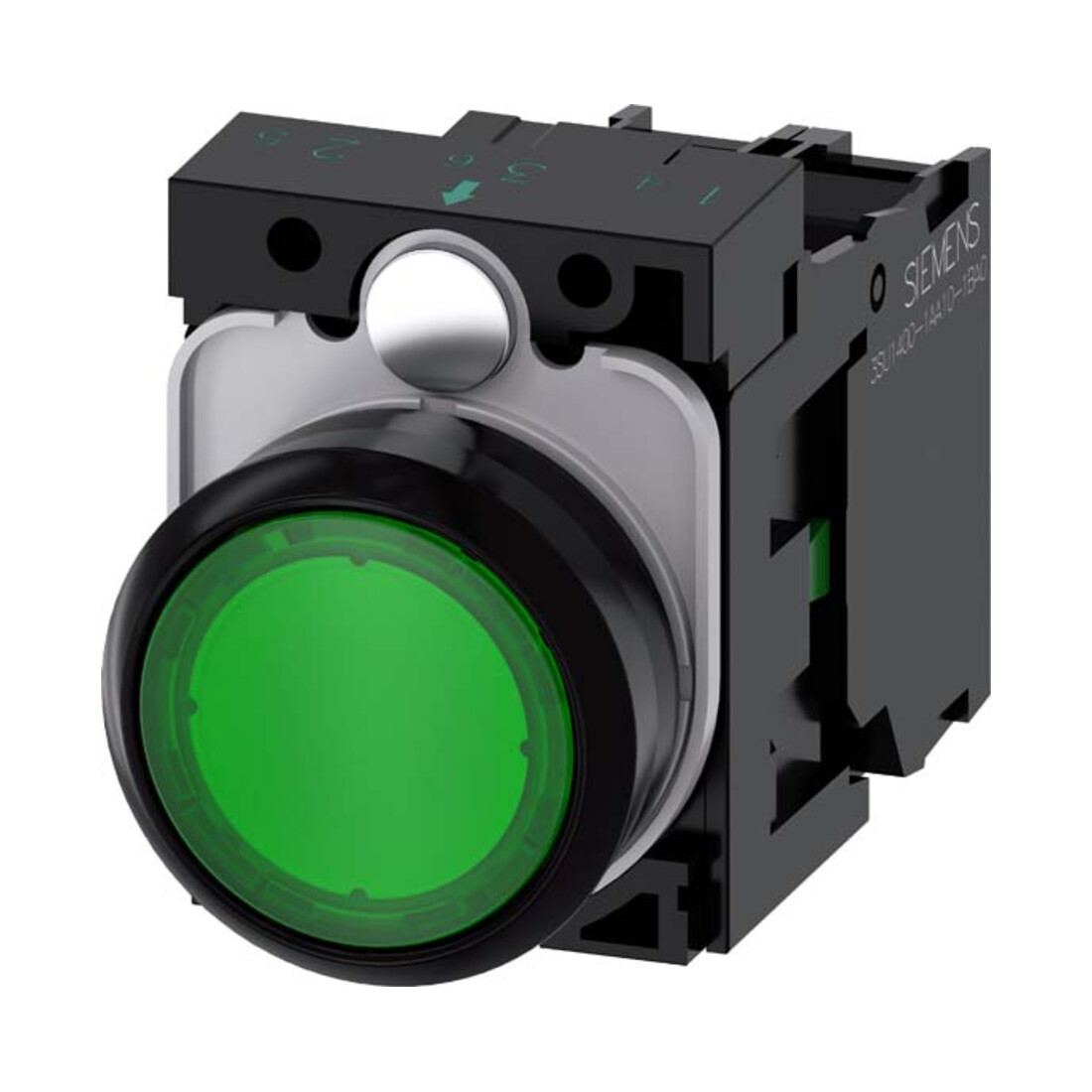 Siemens Indus.Sector Drucktaster 1S, 24VAC/DC 3SU1102-0AB40-1BA0