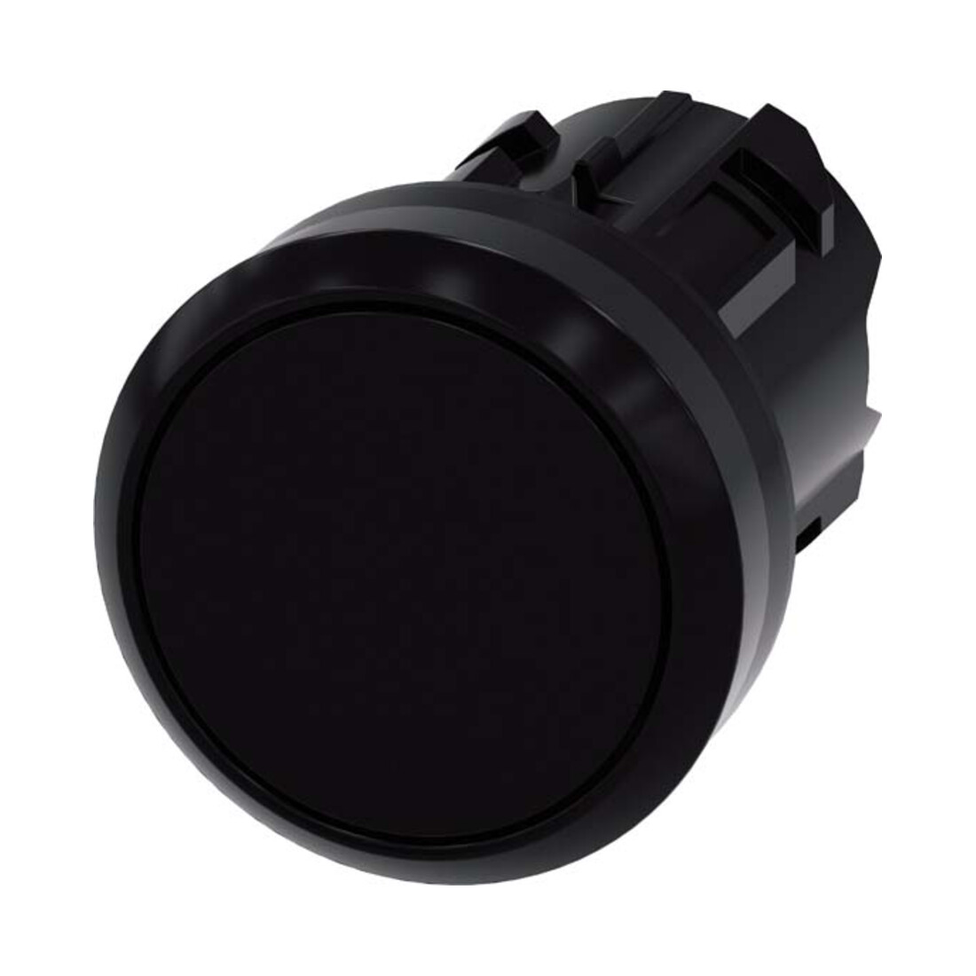 Siemens Indus.Sector Drucktaster 22mm, rund, schwarz 3SU1000-0AB10-0AA0