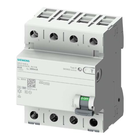 Siemens Indus.Sector FI-Schutzschalter Typ B, 300mA , 25A 5SV3642-4