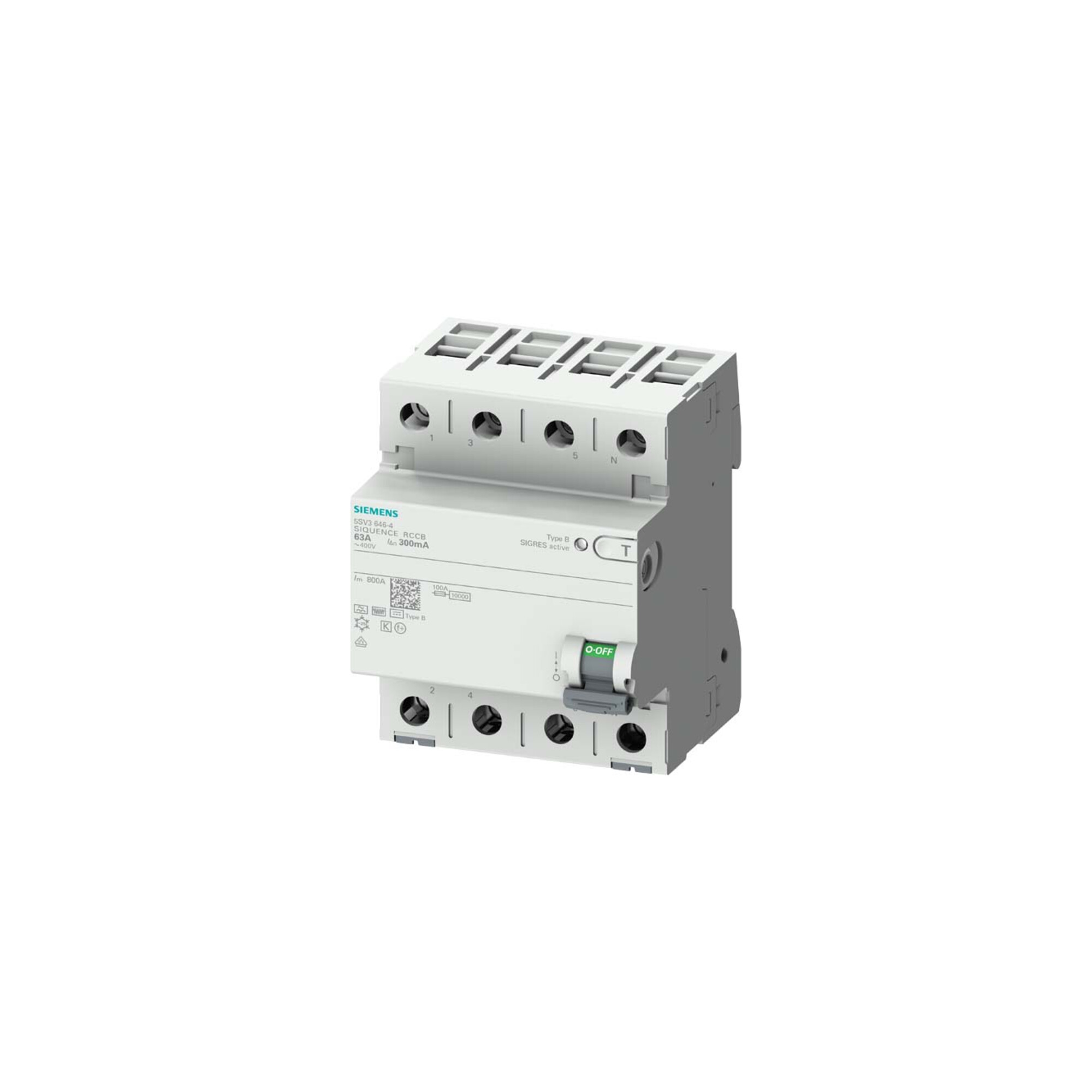 Siemens Indus.Sector FI-Schutzschalter Typ B, 300mA , 40A 5SV3644-4