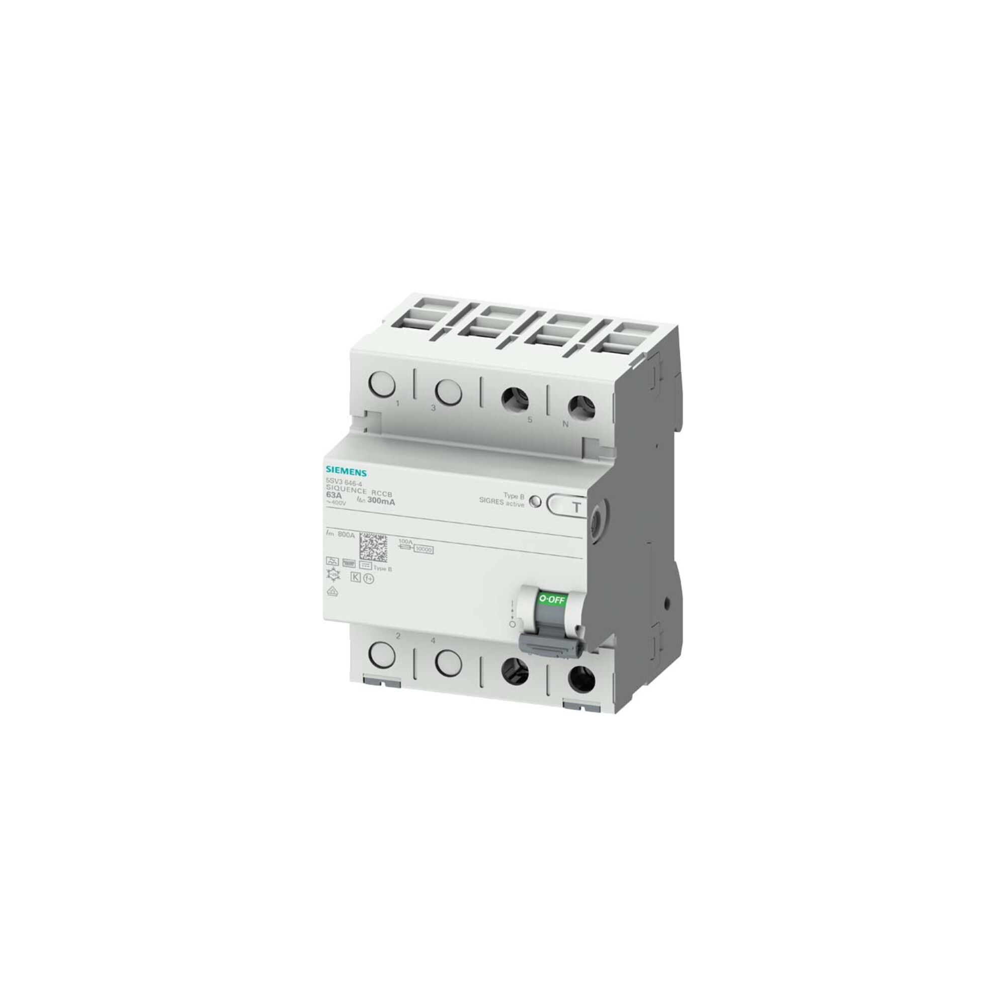 Siemens Indus.Sector FI-Schutzschalter Typ B, 30mA , 25A 5SV3322-4