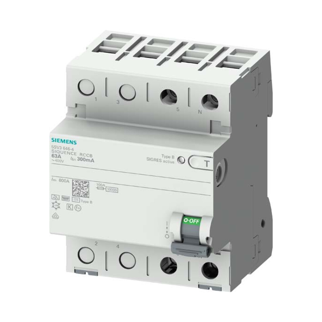 Siemens Indus.Sector FI-Schutzschalter Typ B, 30mA , 25A 5SV3322-4
