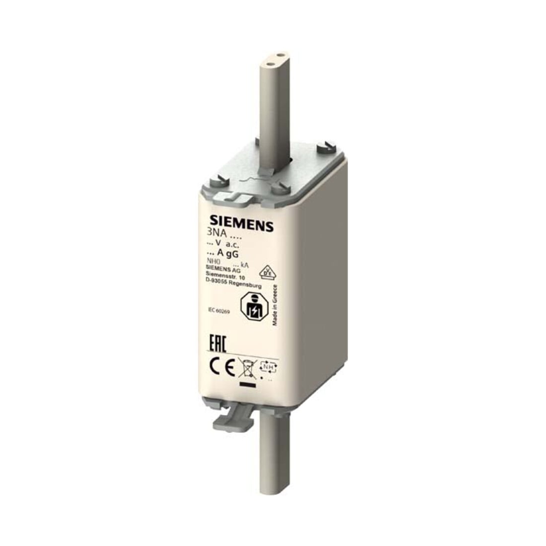 Siemens Indus.Sector Fusible NH G0 100A 500AC/440VDC 3NA3030