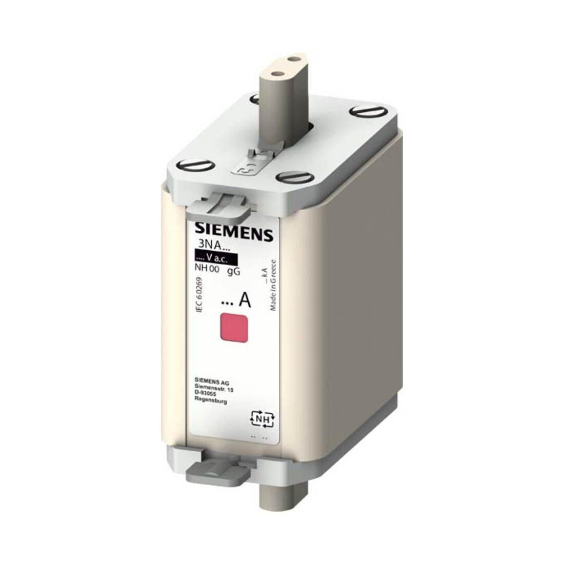 Siemens Indus.Sector Fusible NH G00 100A 500AC/250DC 3NA6830-7