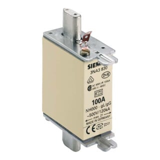 Siemens Indus.Sector Fusible NH G000 100A 500AC 3NA3830