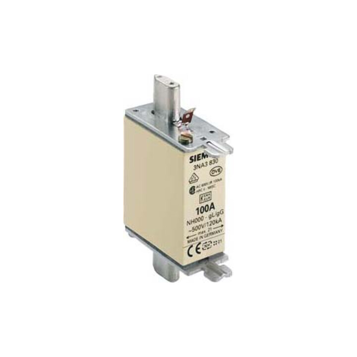 Siemens Indus.Sector Fusible NH G000 100A 500AC 3NA3830