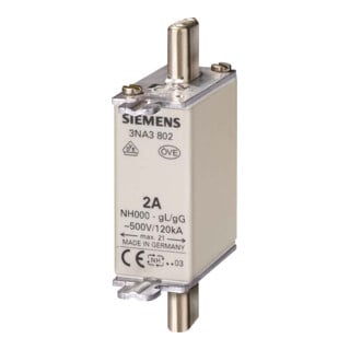 Siemens Indus.Sector Fusible NH G000 6A 500AC/250VDC 3NA3801