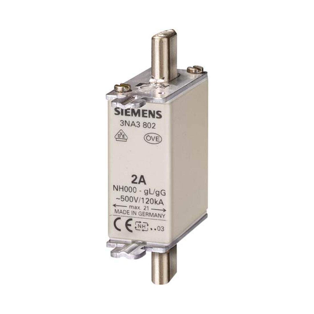 Siemens Indus.Sector Fusible NH G000 6A 500AC/250VDC 3NA3801