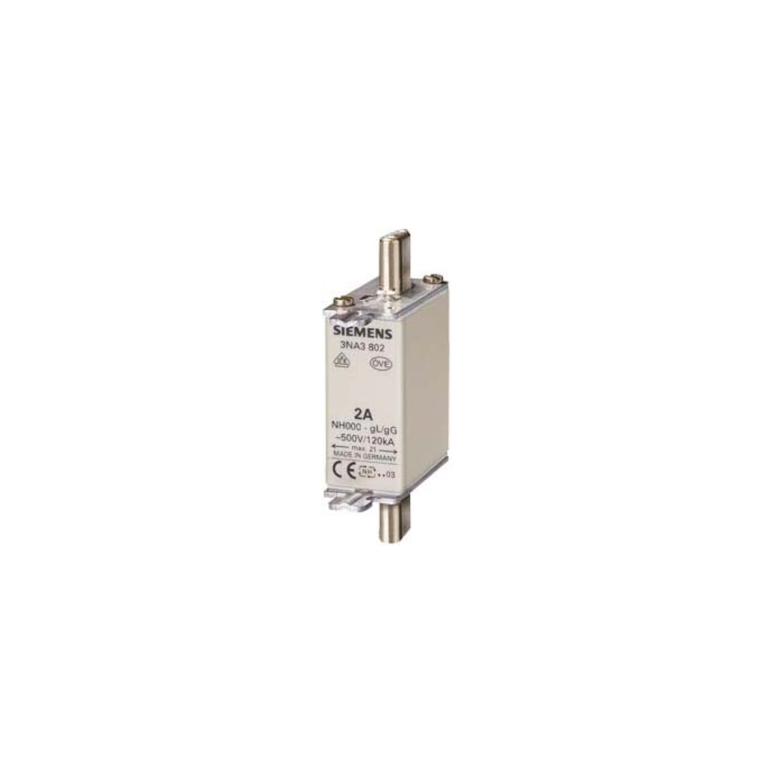 Siemens Indus.Sector Fusible NH G000 6A 500AC/250VDC 3NA3801