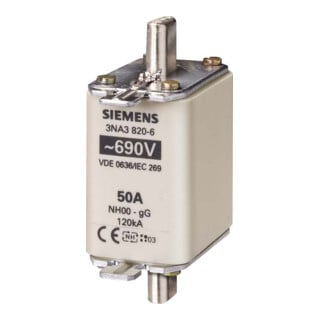 Siemens Indus.Sector Fusible NH Gr00 80A, 690AC/250DC 3NA3824-6