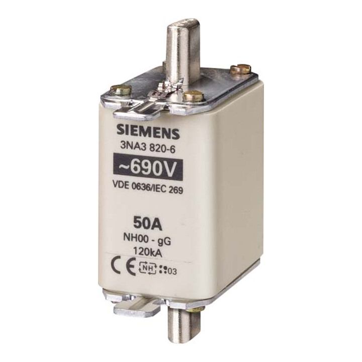 Siemens Indus.Sector Fusible NH Gr00 80A, 690AC/250DC 3NA3824-6