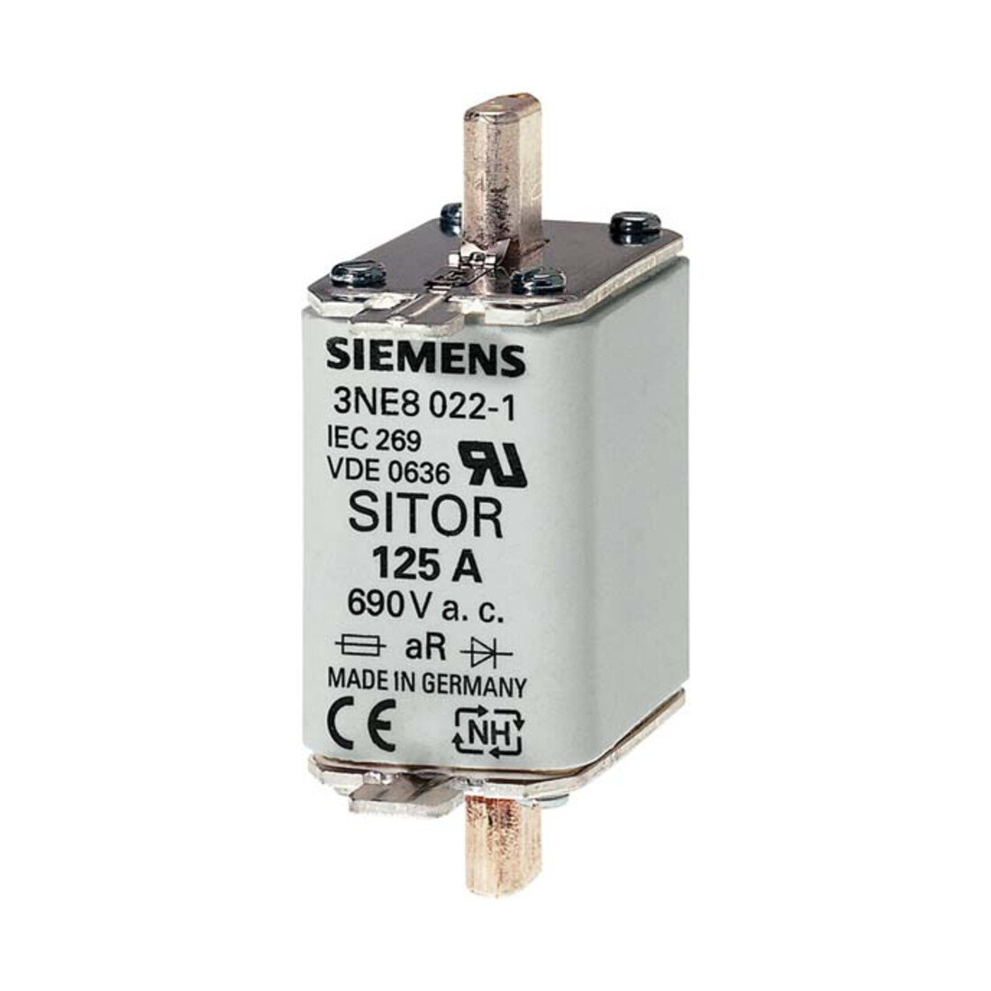 Siemens Indus.Sector Fusible Sitor 50A, 690VAC Gr.00 3NE8017-1
