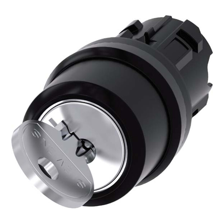 Siemens Indus.Sector Interrupteur à clé RONIS avec extraction de clé O 3SU1000-4BC01-0AA0