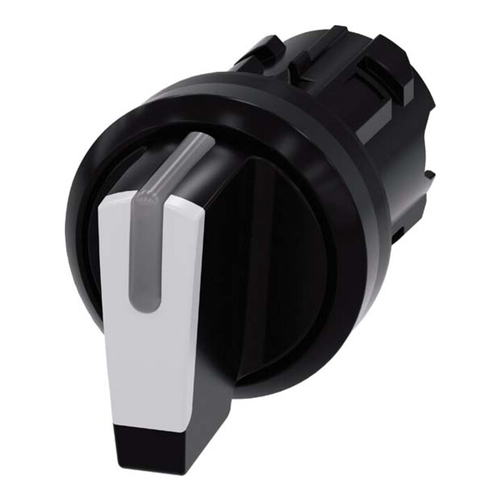Siemens Indus.Sector Knebelschalter 22mm, rund, schwarz 3SU1002-2BP60-0AA0