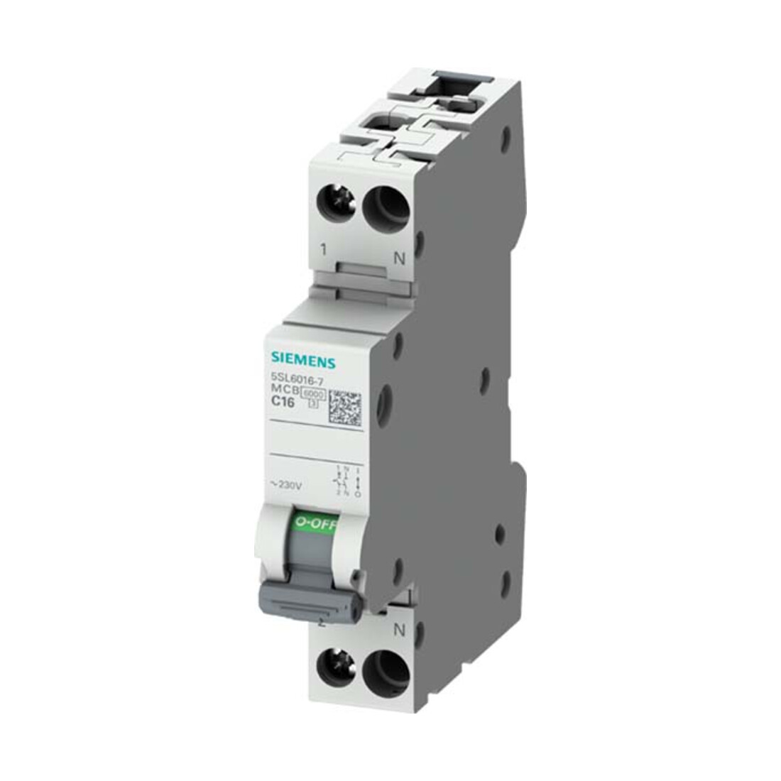 Siemens Indus.Sector Leitungsschutzschalter 230V 6kA 1+N-polig 5SL6016-6