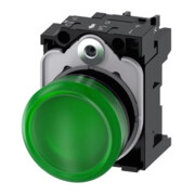 Siemens Indus.Sector Leuchtmelder grün, Linse, glatt 3SU1102-6AA40-1AA0-3