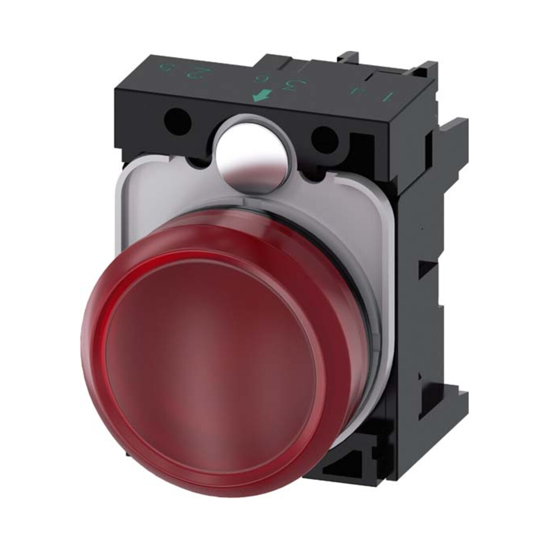Siemens Indus.Sector Leuchtmelder rot, Linse, glatt 3SU1102-6AA20-1AA0