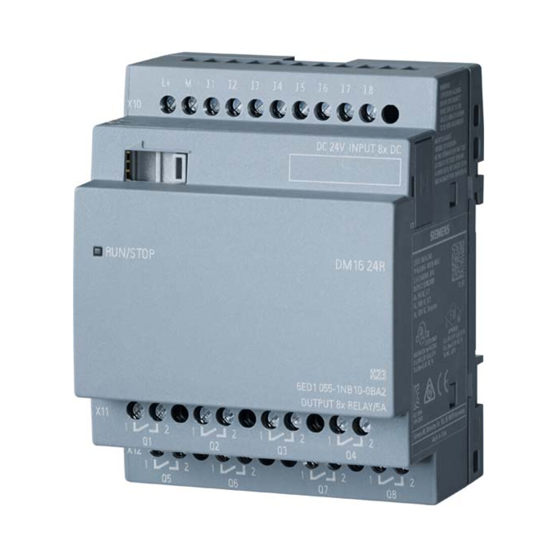 Siemens Indus.Sector LOGO!8 DM16 24R Erw.modul 4TE, 8DE/8DA 6ED1055-1NB10-0BA2