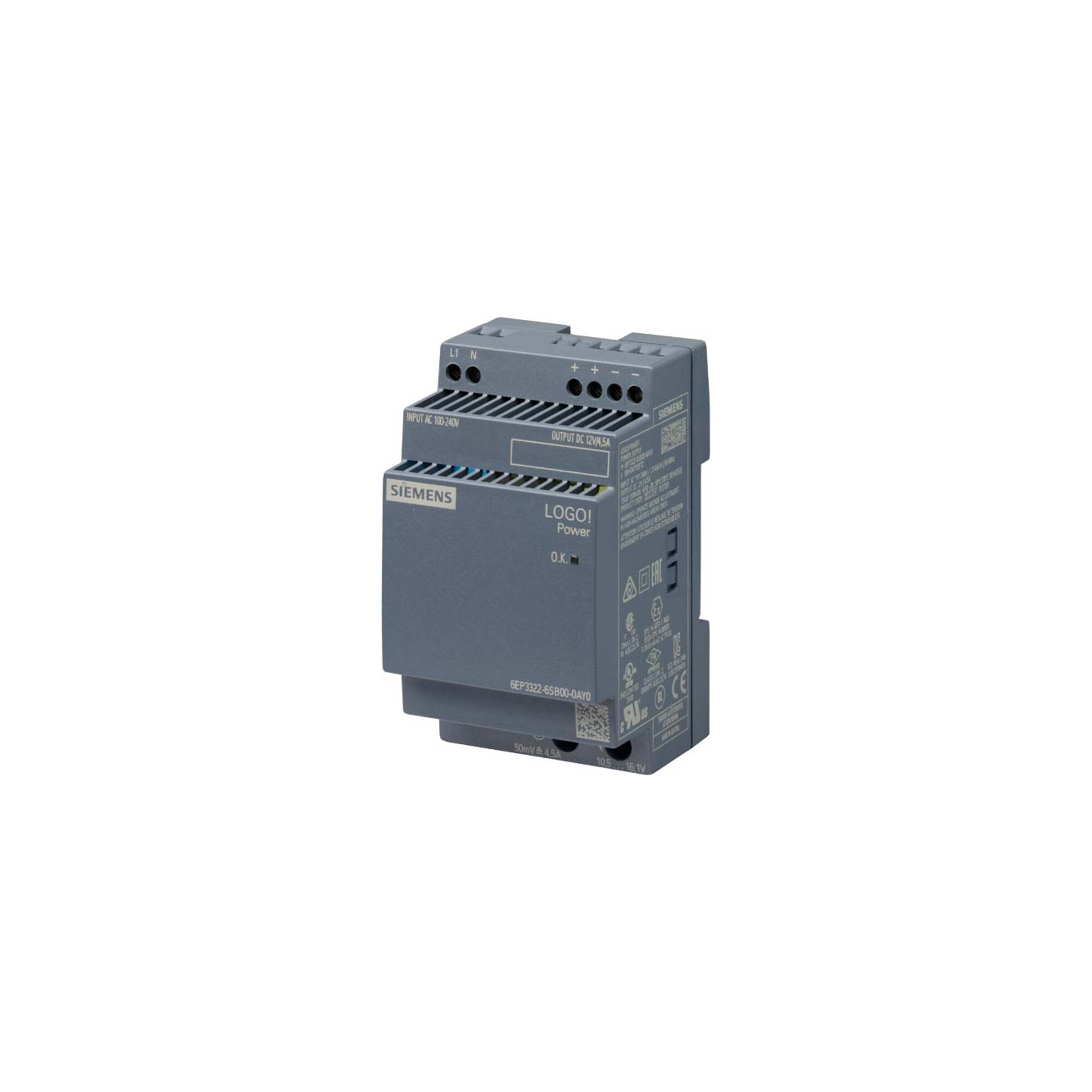 Siemens Indus.Sector LOGO!POWER 12V/4,5A 6EP3322-6SB00-0AY0