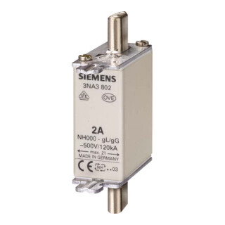 Siemens Indus.Sector NH-Sicherungseinsatz G000 80A 500AC/250DC 3NA3824