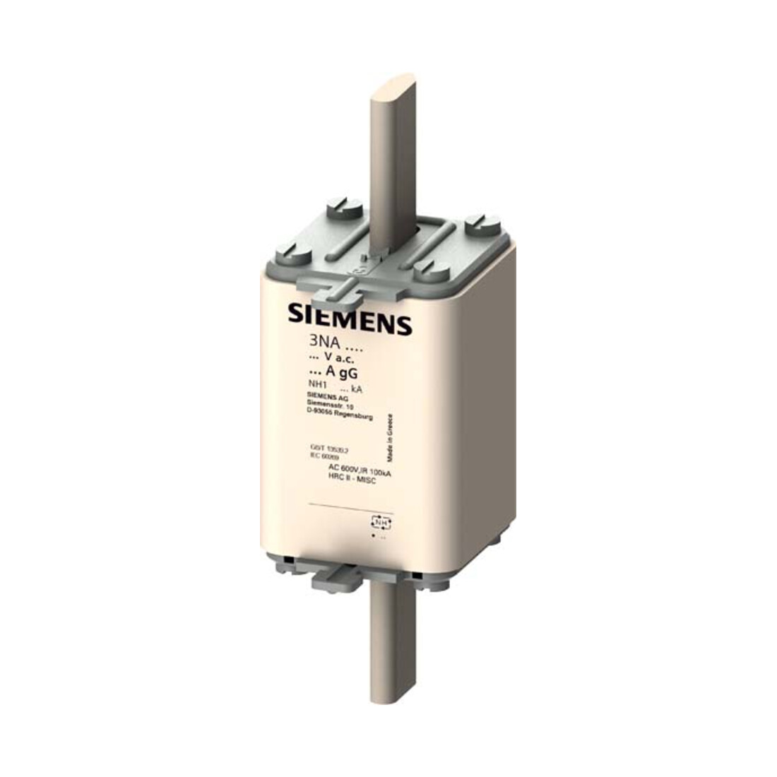 Siemens Indus.Sector NH-Sicherungseinsatz G1 200A 500AC/440VDC 3NA3140