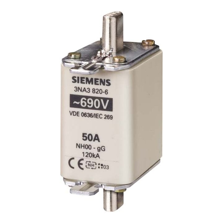 Siemens Indus.Sector NH-Sicherungseinsatz Gr00 80A,690AC/250DC 3NA3824-6