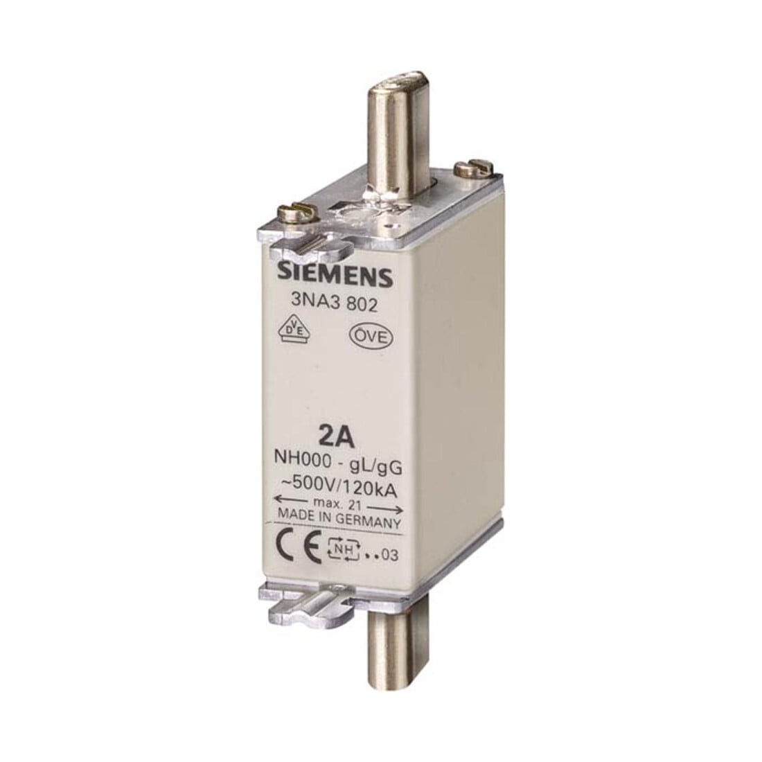 Siemens Indus.Sector Porte-fusible NH G000 20A 500AC/250DC 3NA3807